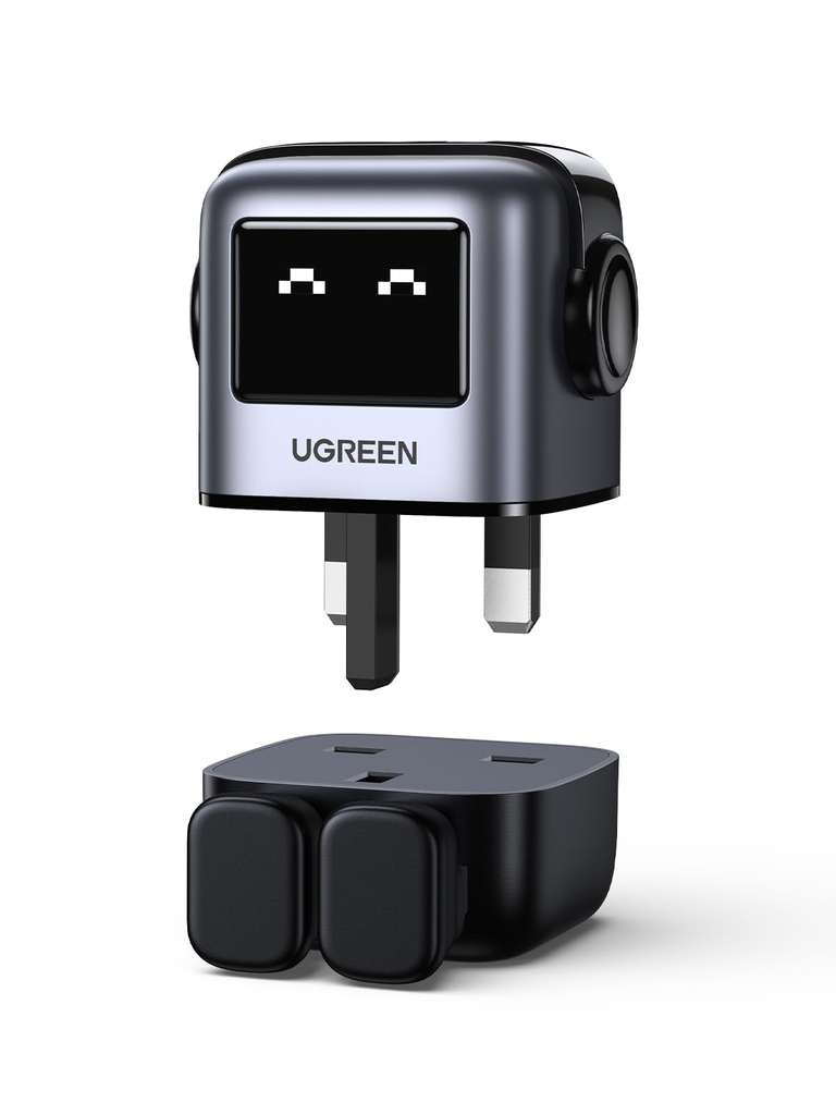 UGREEN RG 65W USB C Charger, Nexode 3-Port Robot GaN Fast Charger Plug - w/Voucher, Sold By UGREEN Group FBA