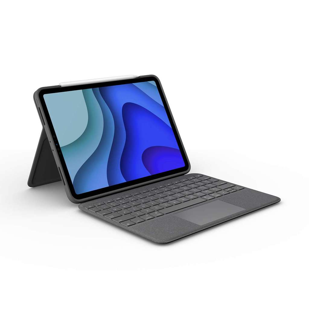 Logitech Folio Touch iPad Pro 11" (1st, 2nd, 3rd, 4th gen - 2018, 2020, 2021, 2022) Keyboard Case - Backlit, UK English Layout - w/voucher