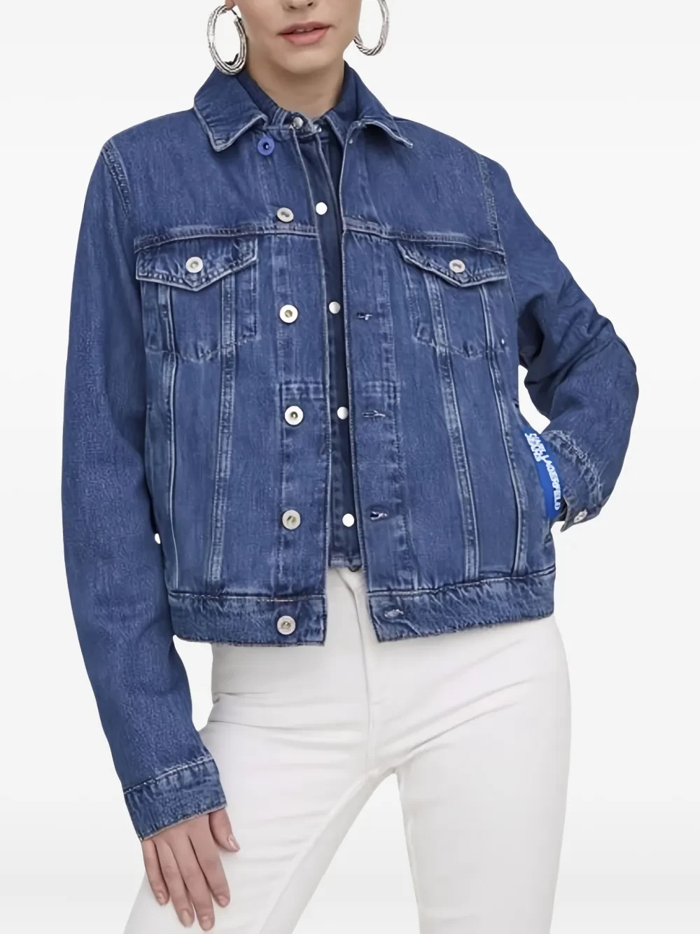 Karl Lagerfeld logo-patch denim jacket